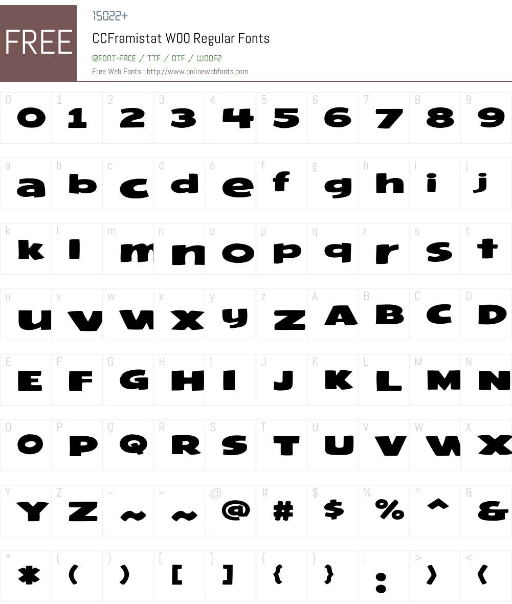CCFramistatW00-Regular Font Screenshots
