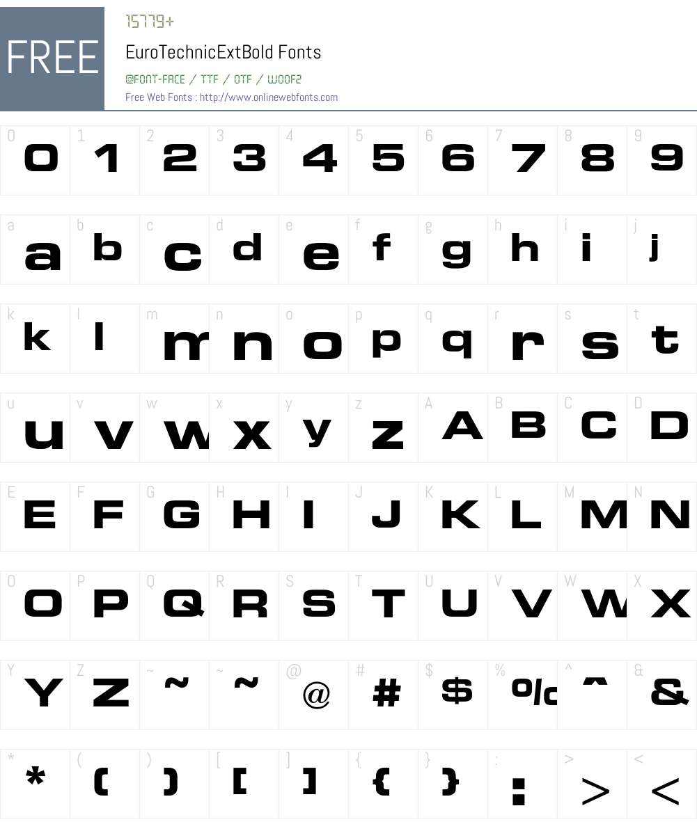 Euro Font Screenshots