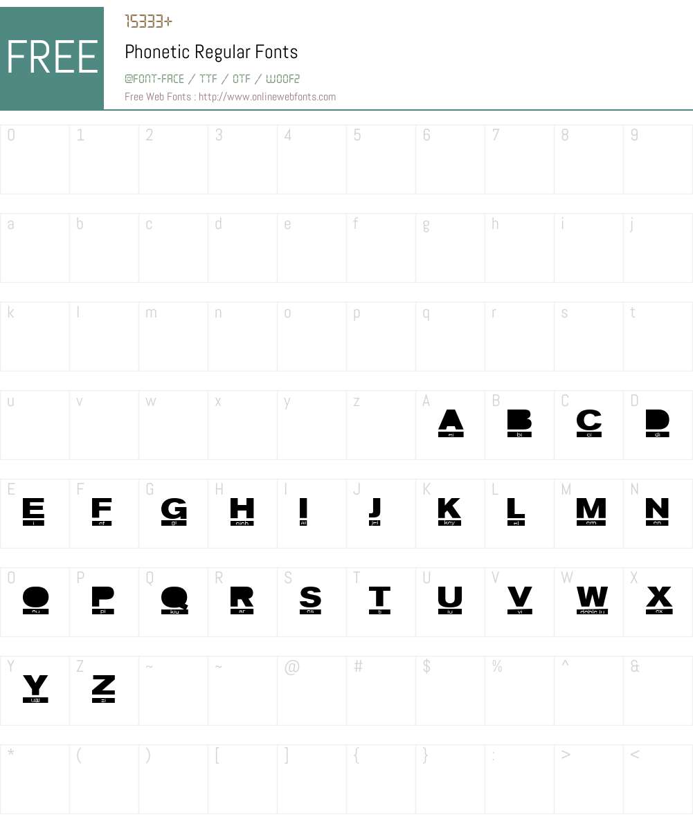 Phonetic Font Screenshots