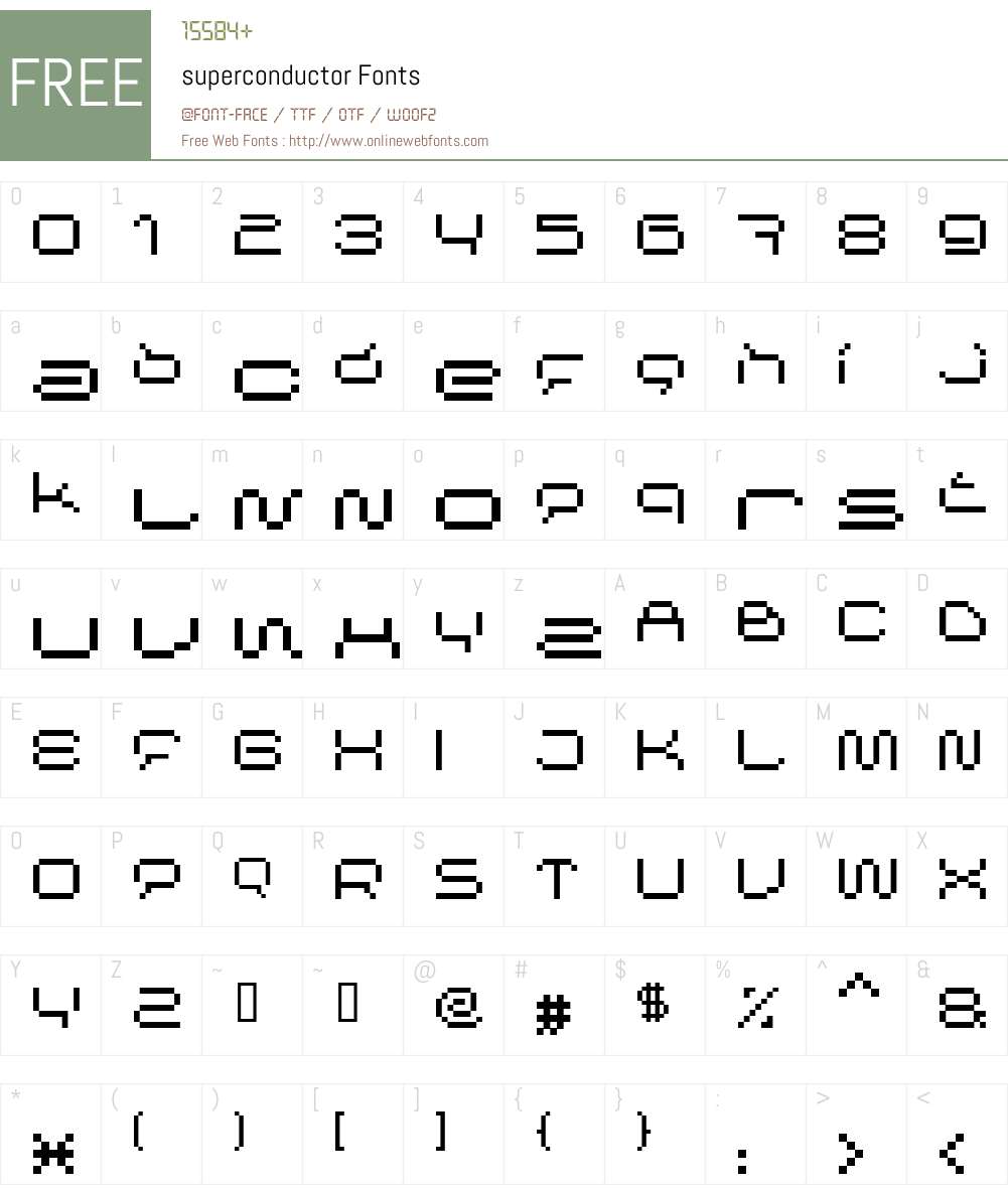 superconductor Font Screenshots