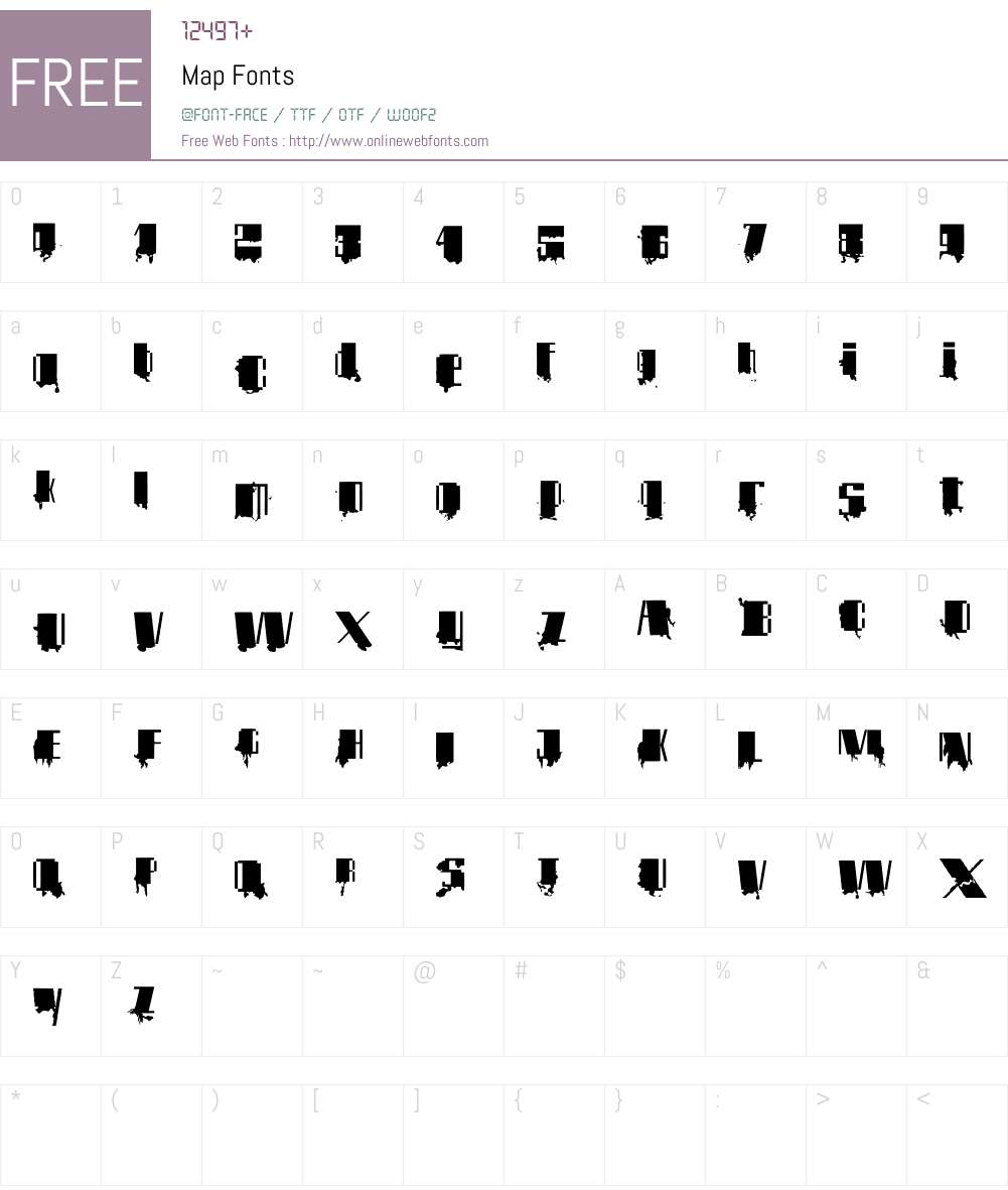 Map Font Screenshots