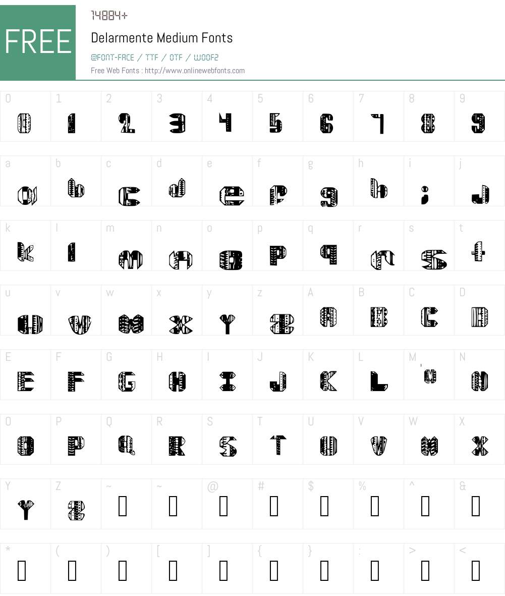 Delarmente Font Screenshots
