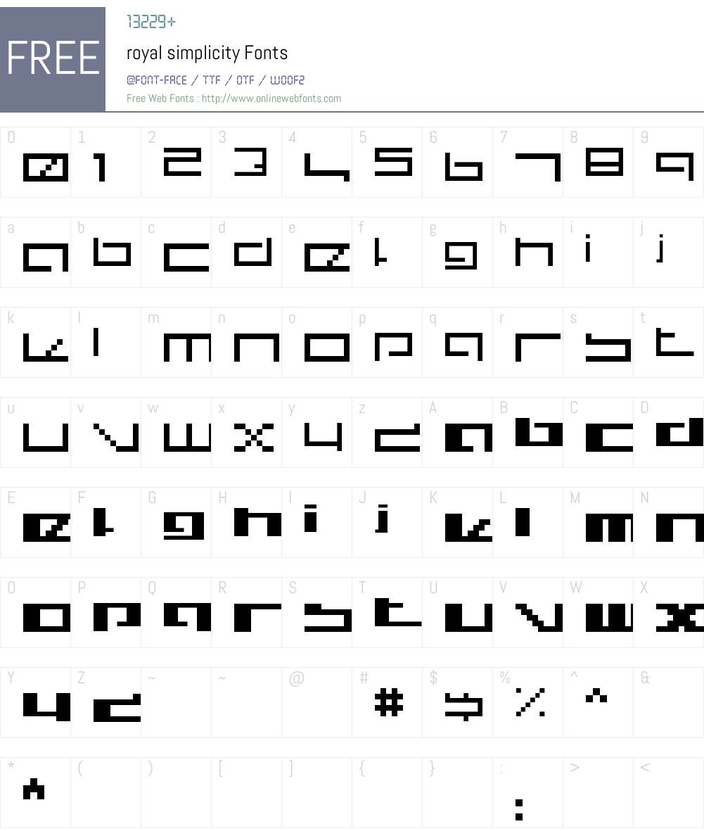 royal simplicity Font Screenshots