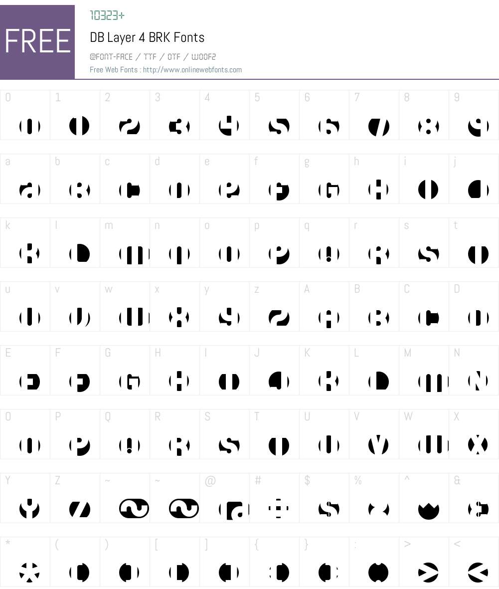 DB Layer 4 BRK Font Screenshots
