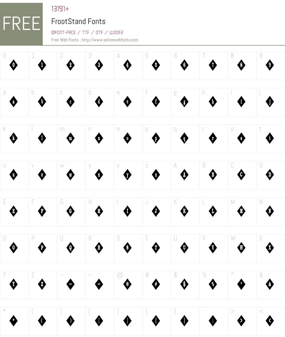 FrootStand Font Screenshots