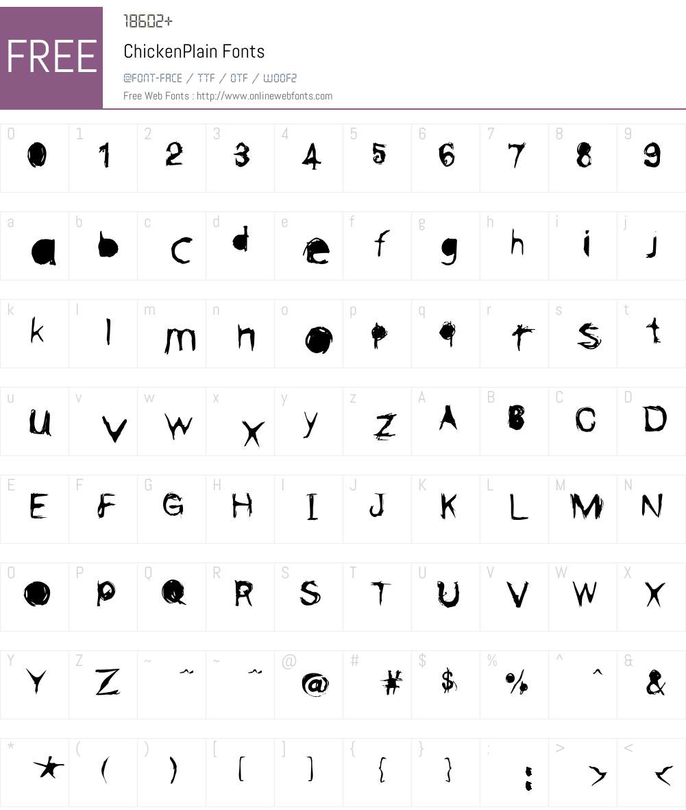 Chicken Font Screenshots