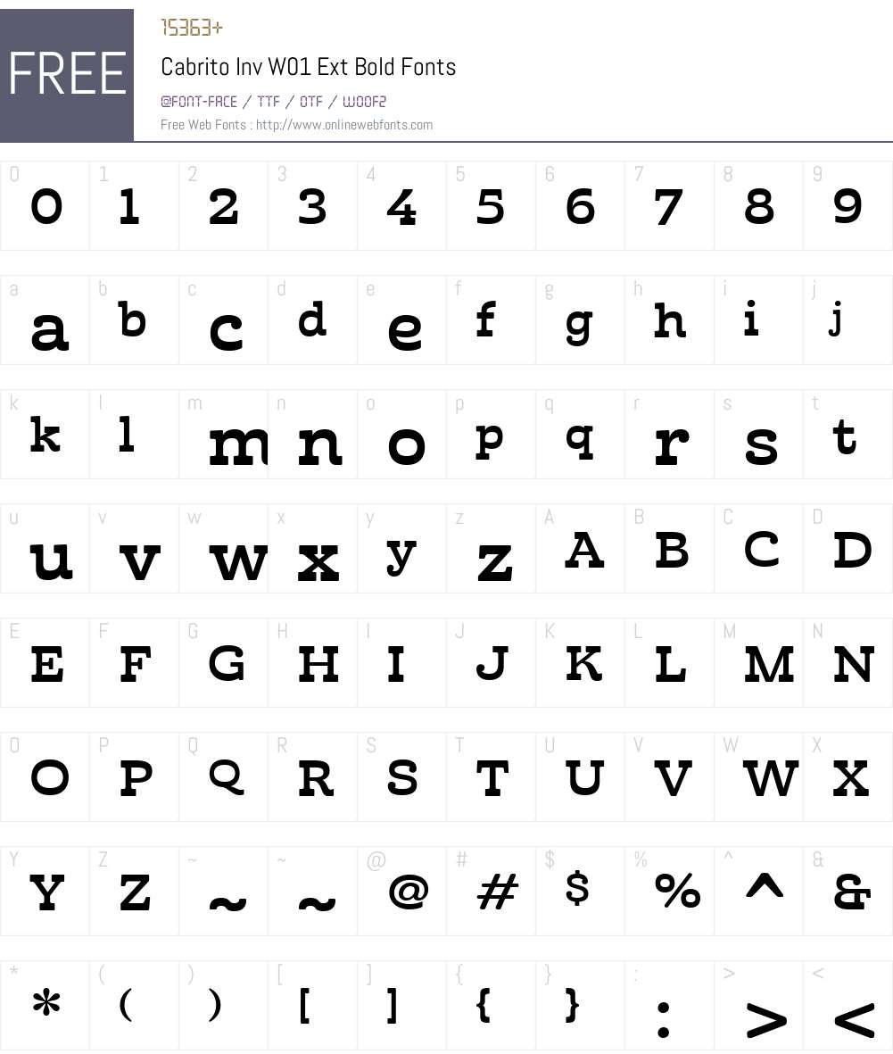 CabritoInvW01-ExtBold Font Screenshots