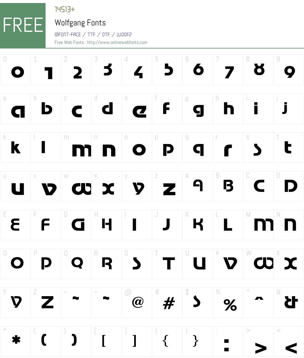 Wolfgang Font Screenshots