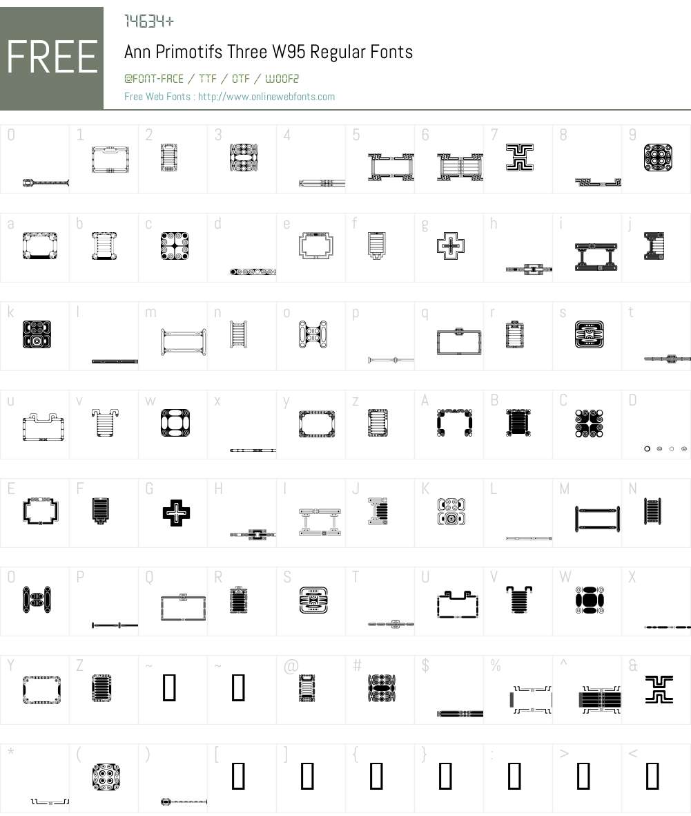 Ann Primotifs Three Font Screenshots