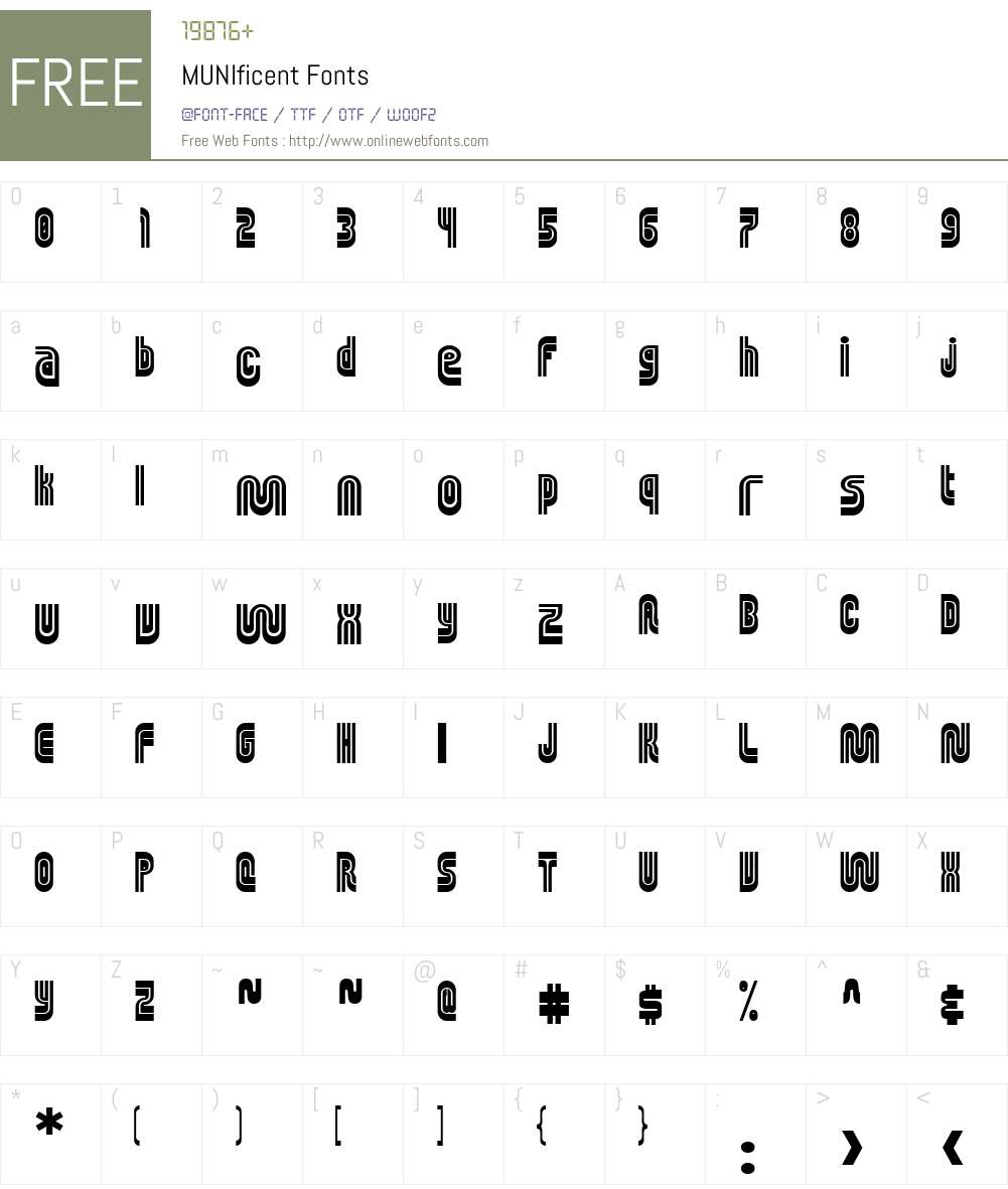 MUNIficent Font Screenshots