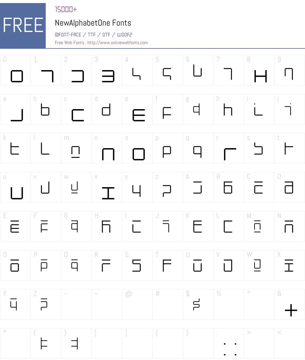 NewAlphabet Font Screenshots