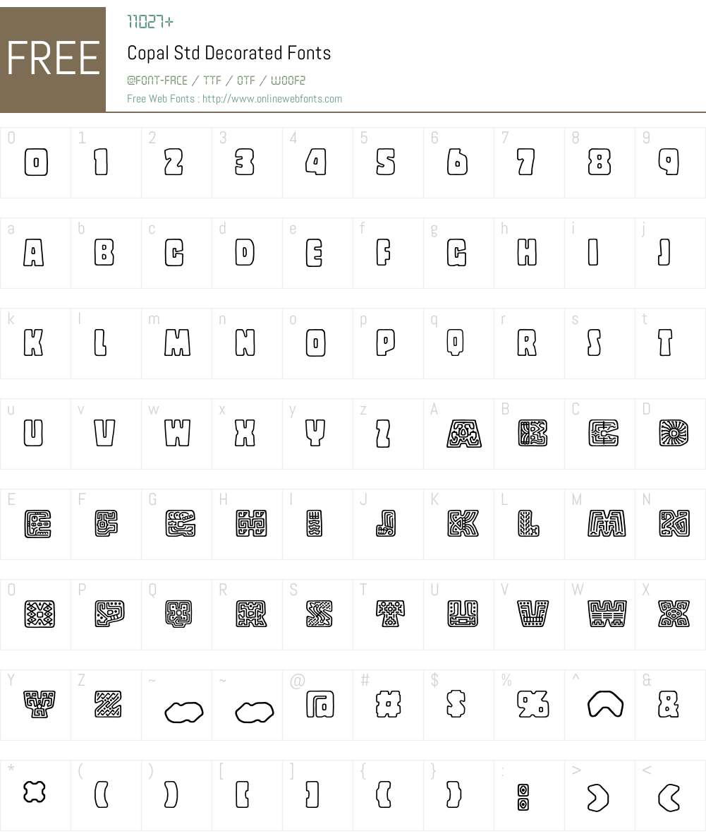 Copal Std Font Screenshots