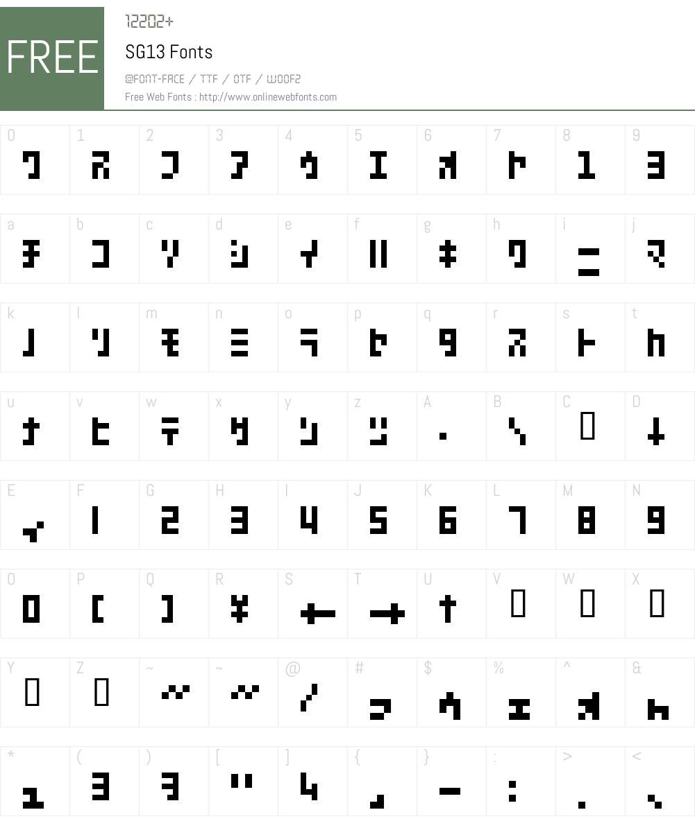 SG13 Font Screenshots
