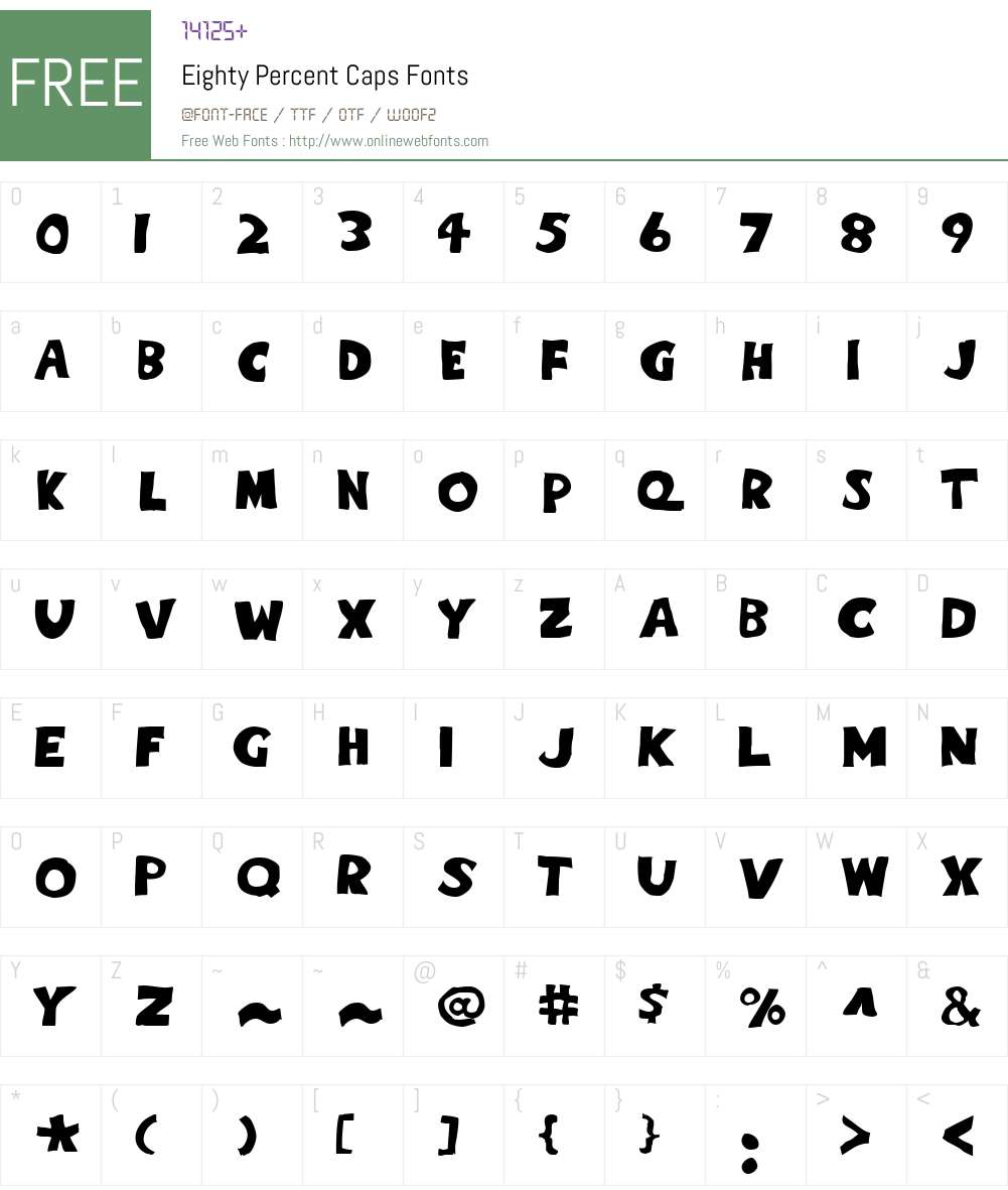Eighty Percent Caps Font Screenshots