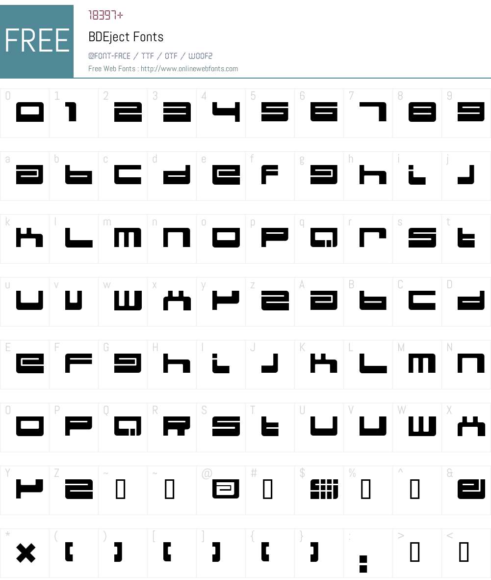 BDEject Font Screenshots