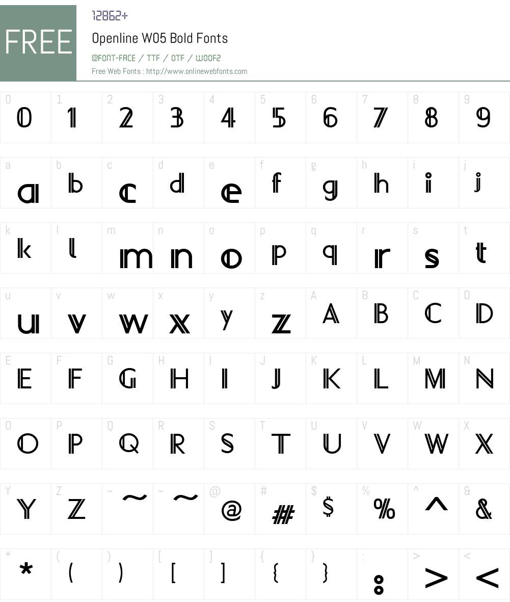 Openline W05 Bold 4.10 Fonts Free Download - OnlineWebFonts.COM