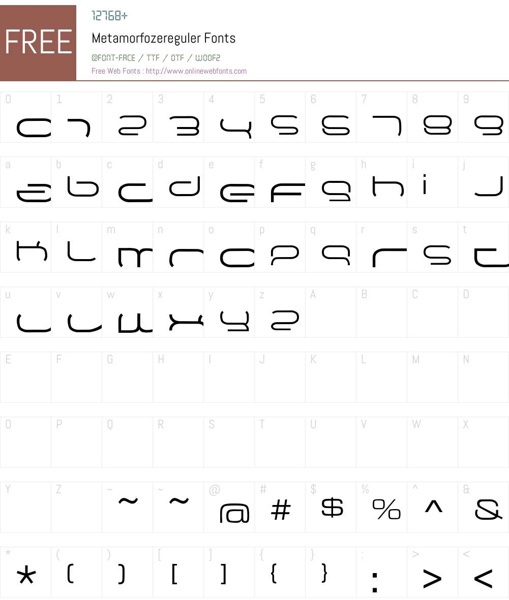 Metamorfoze Font Screenshots