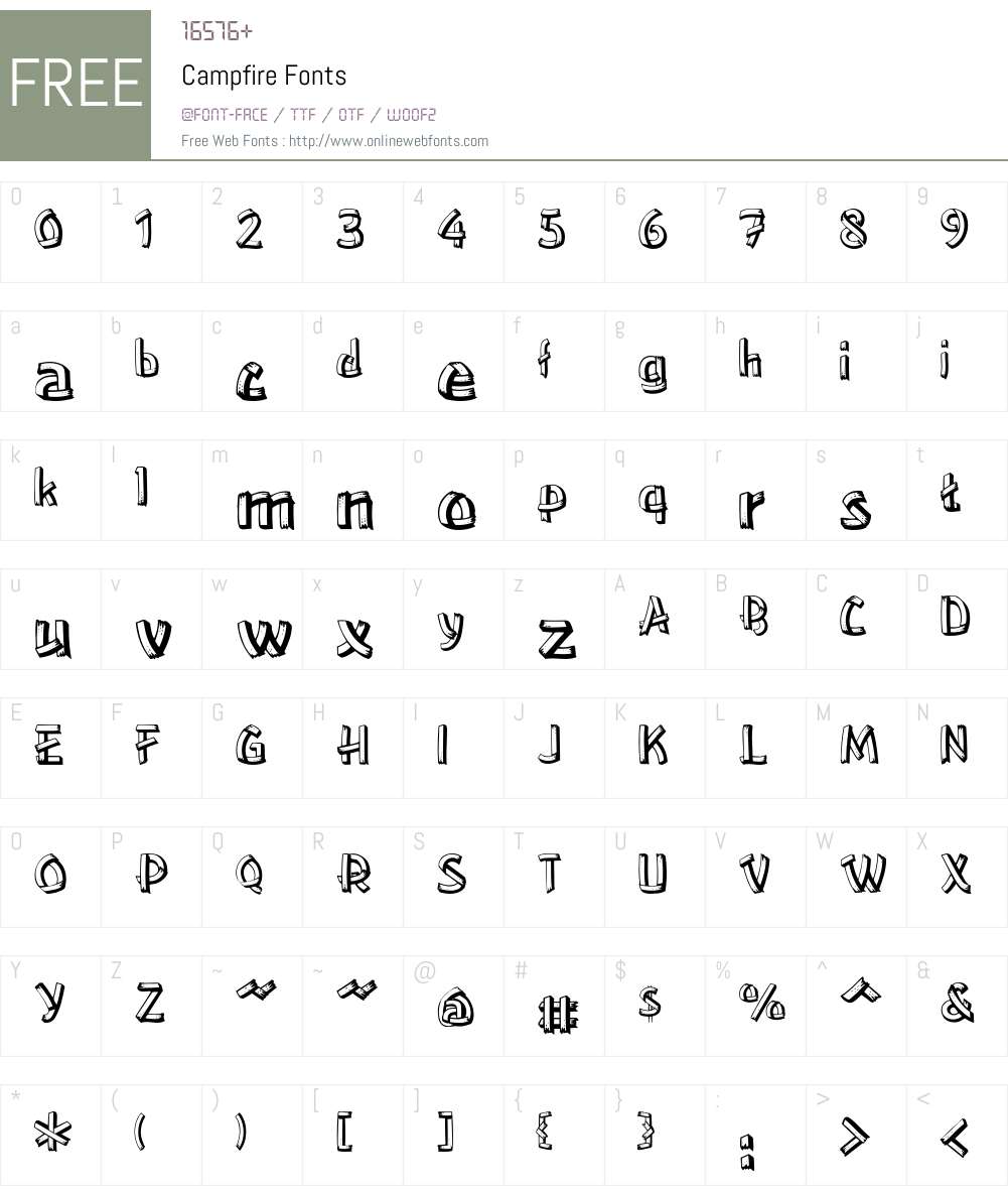 Campfire Font Screenshots
