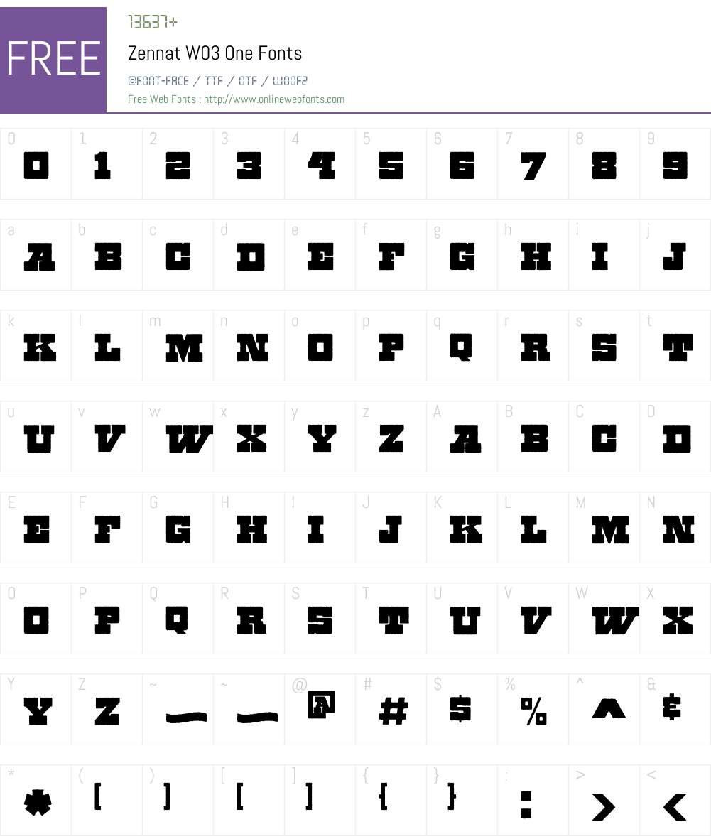 Zennat Pro Font Screenshots
