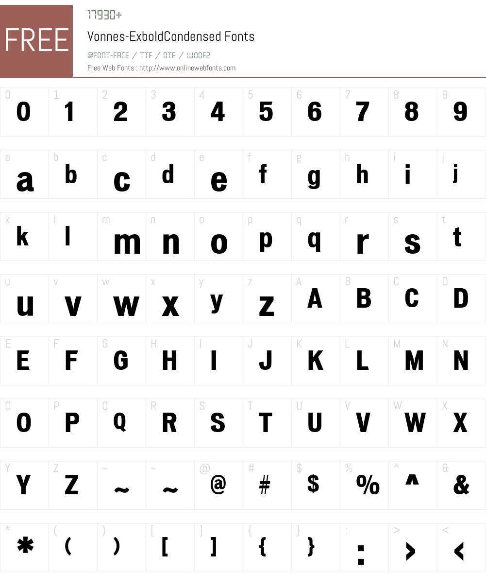 Vonnes Font Screenshots