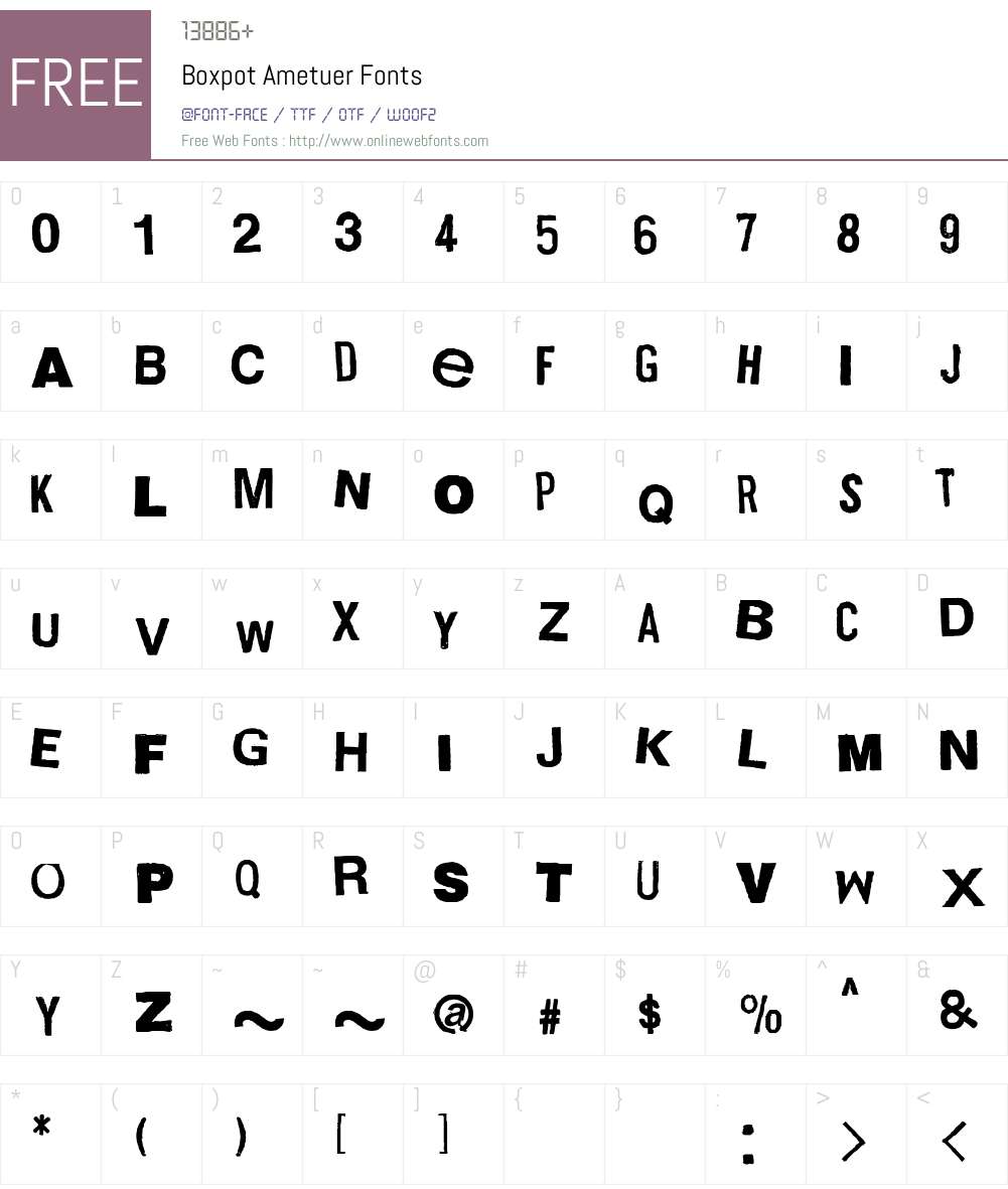 Boxpot Font Screenshots