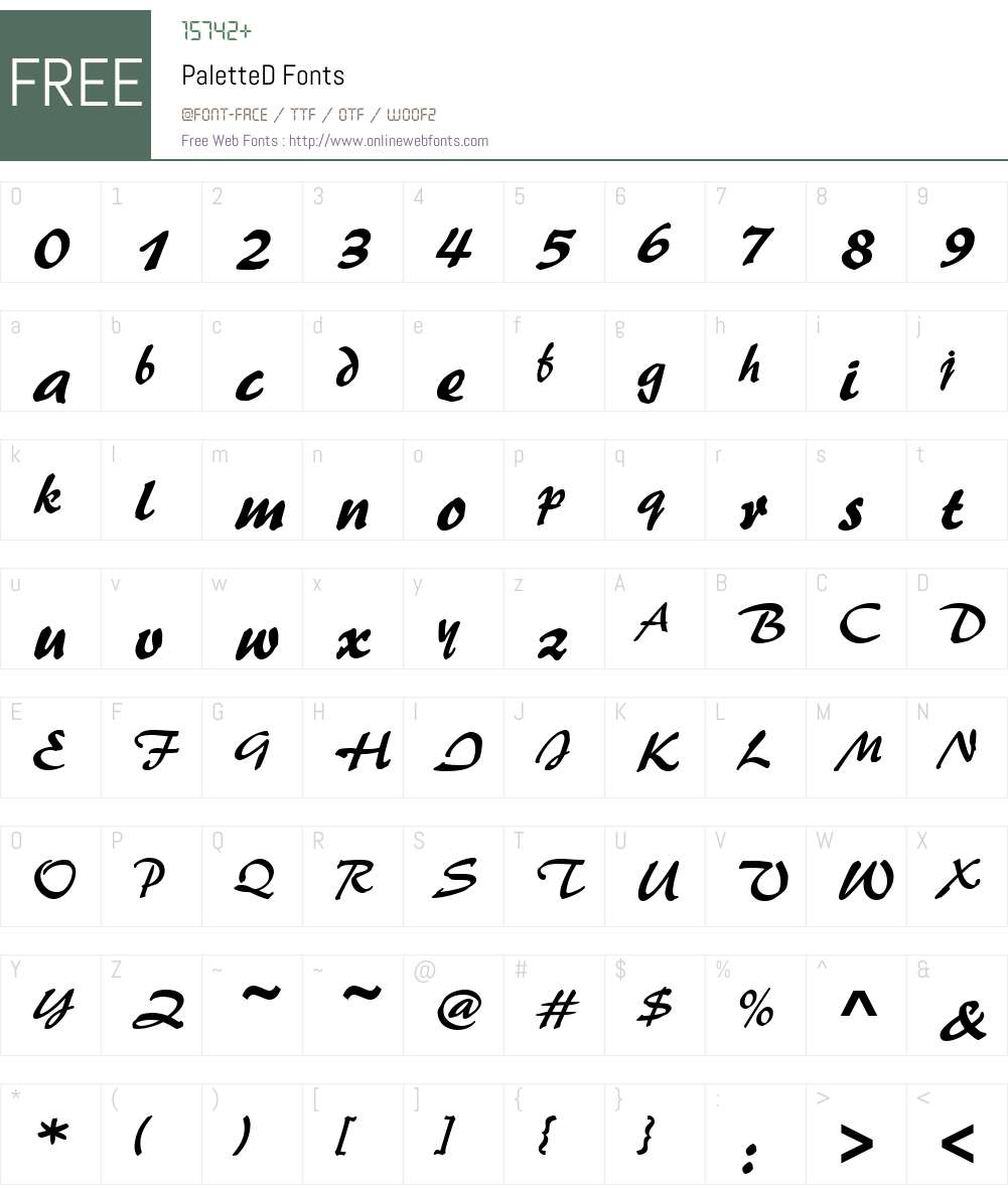 PaletteD Font Screenshots