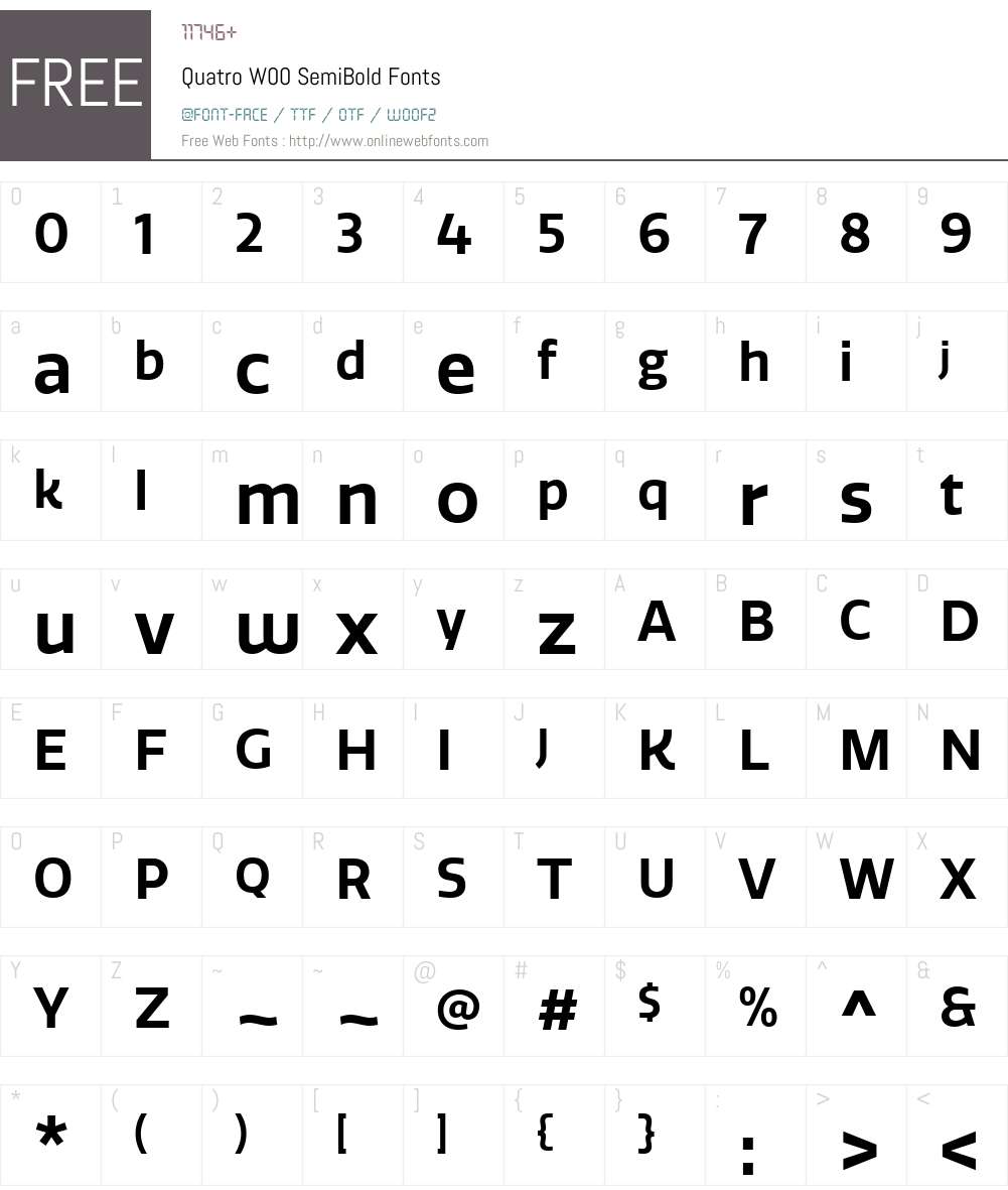 Quatro Sans Font Screenshots