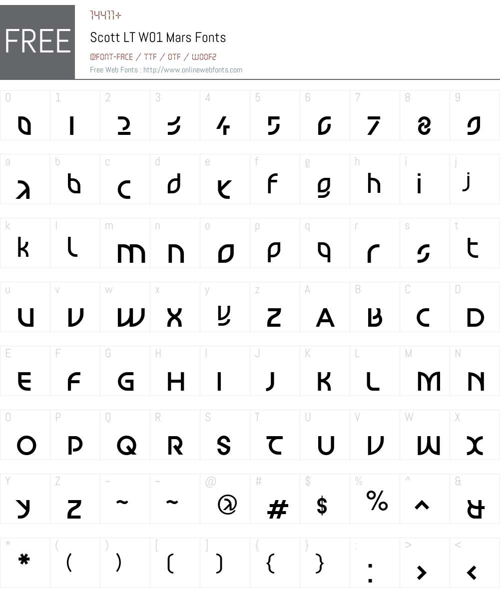 ScottLTW01-Mars Font Screenshots