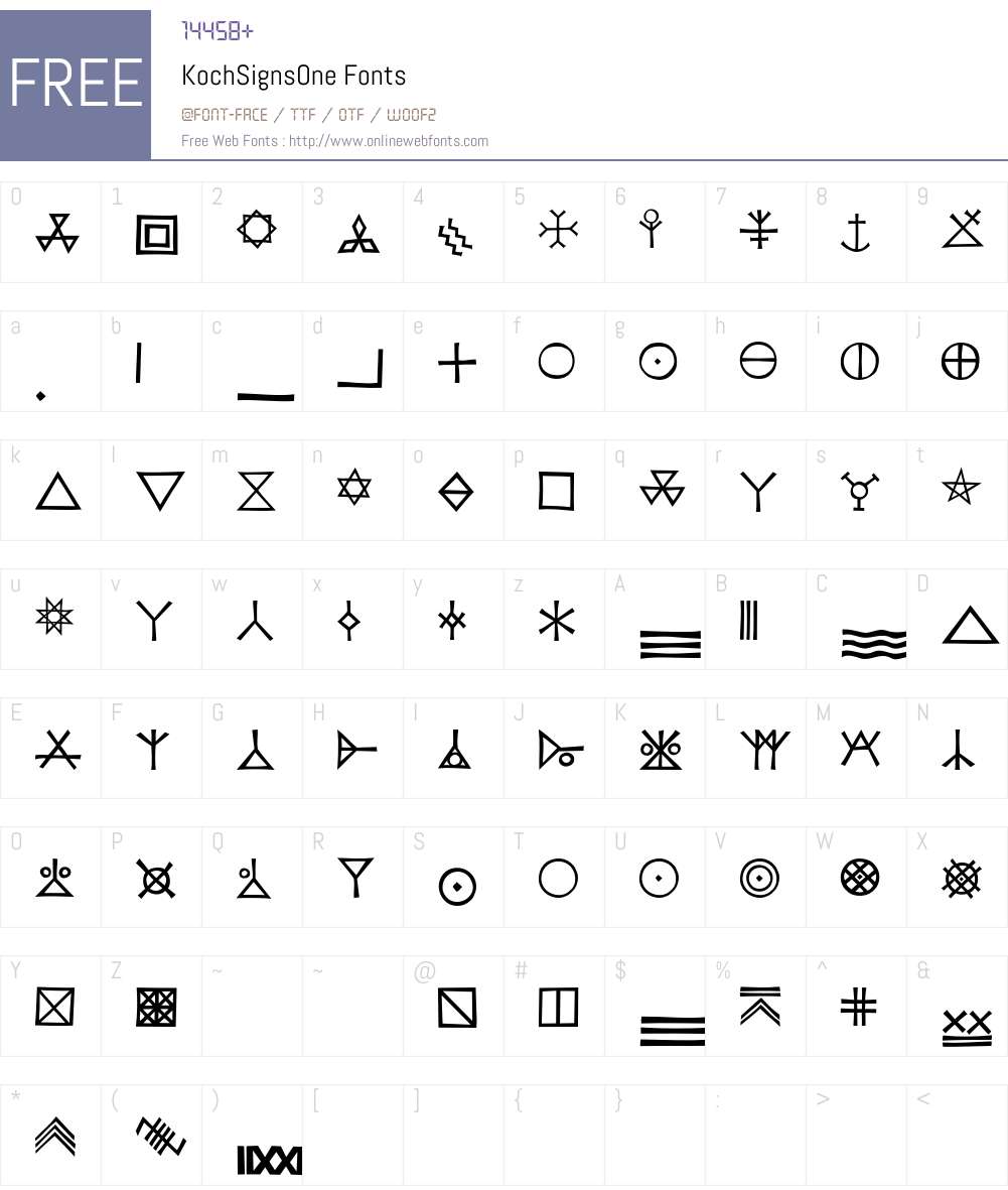 KochSigns Font Screenshots