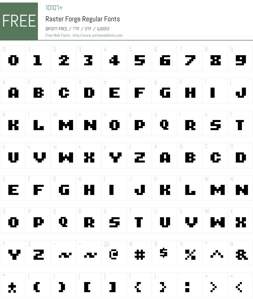Raster Forge 1.0 Fonts Free Download - OnlineWebFonts.COM