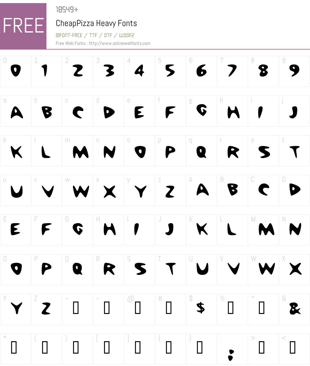 CheapPizza Font Screenshots