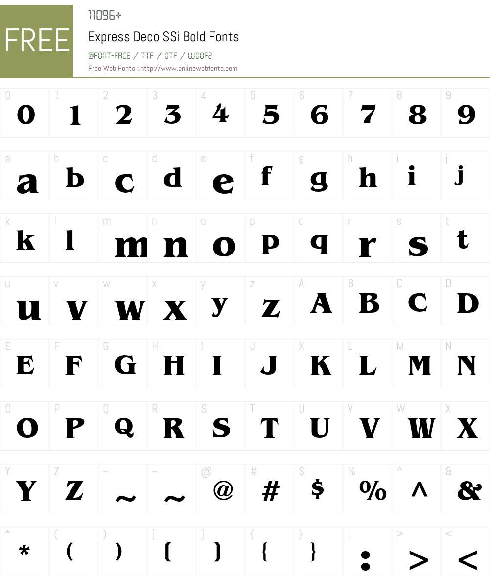 Express Deco SSi Font Screenshots