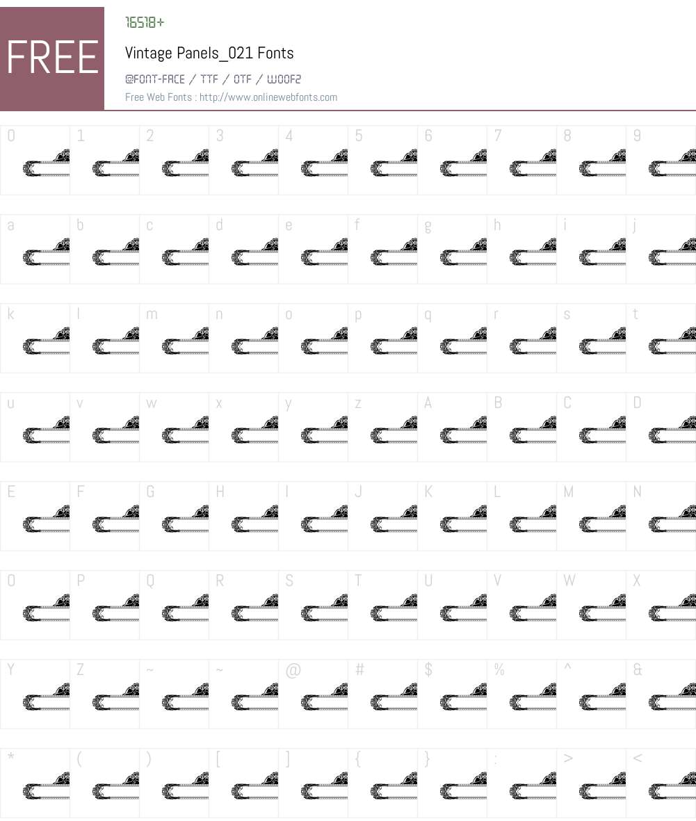 Vintage Panels_021 Font Screenshots