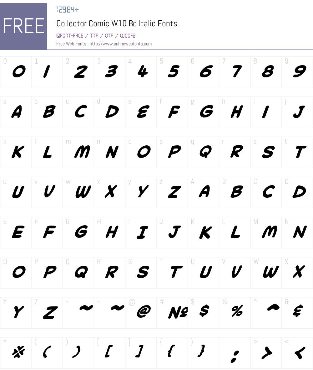 Collector Comic Font Screenshots