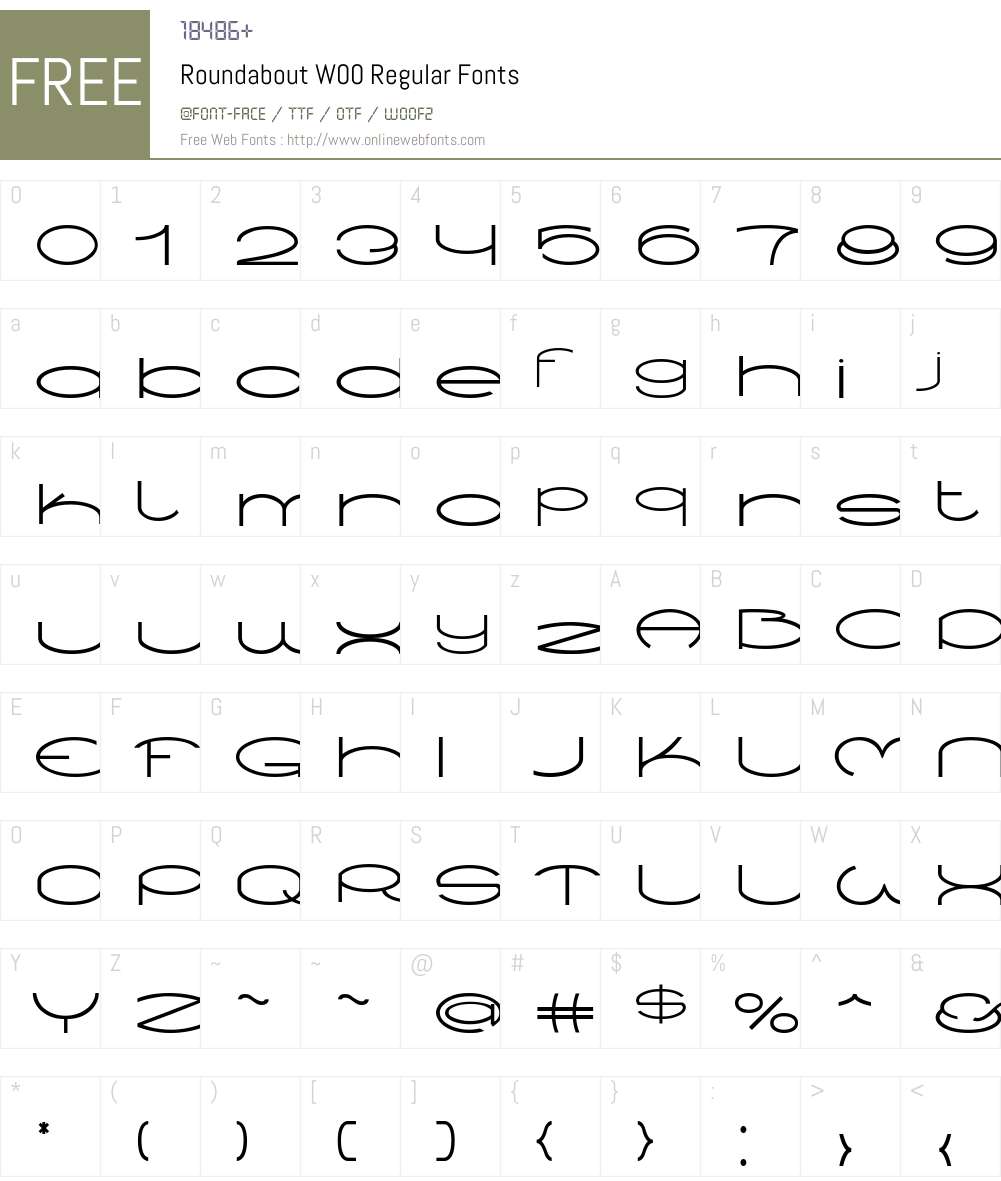 Roundabout Font Screenshots