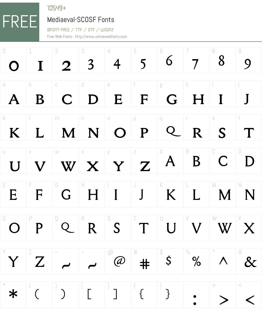 Mediaeval Font Screenshots