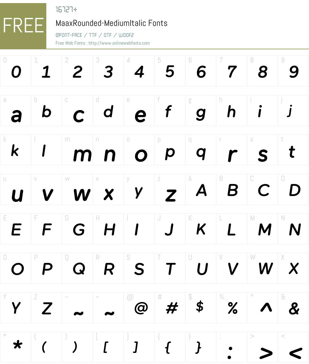 Maax Rounded Font Screenshots