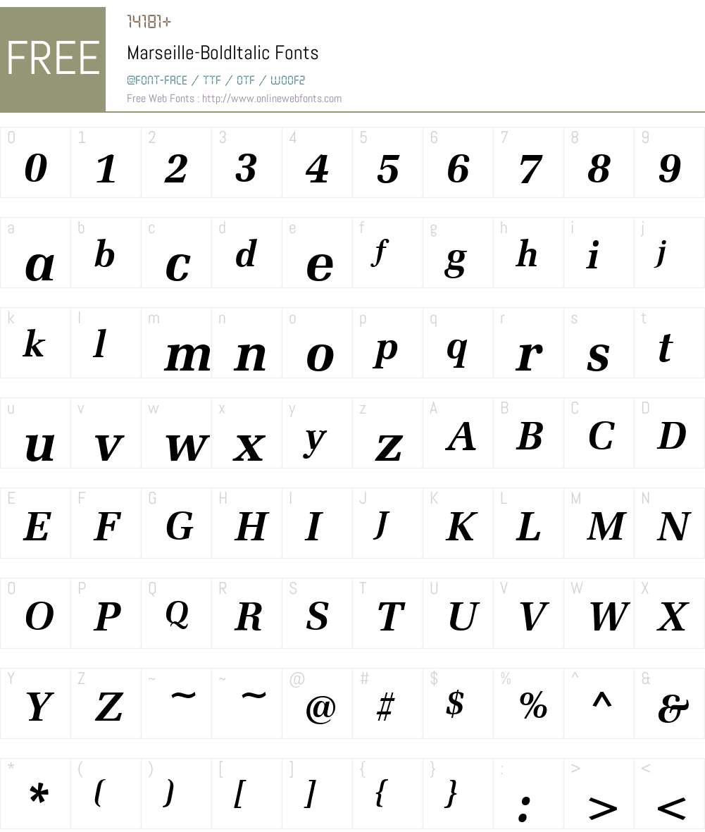 Marseille Font Screenshots