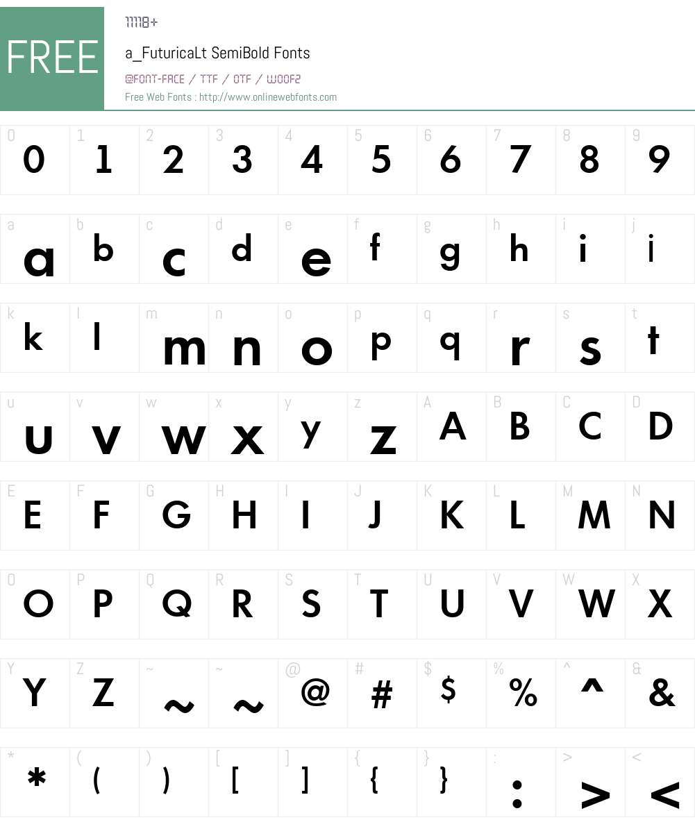 a_FuturicaLt Font Screenshots
