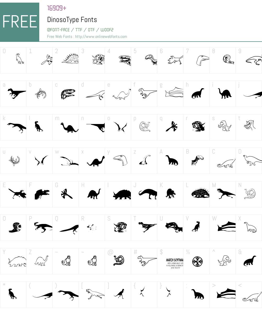 DinosoType Font Screenshots
