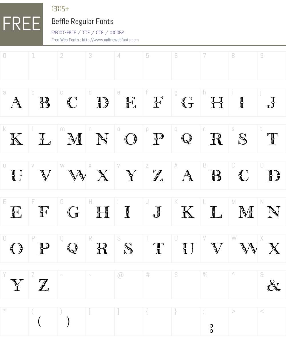 Beffle Font Screenshots
