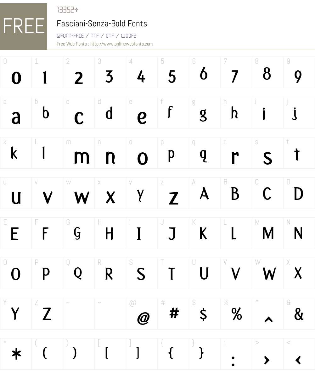 Fasciani-Senza Font Screenshots