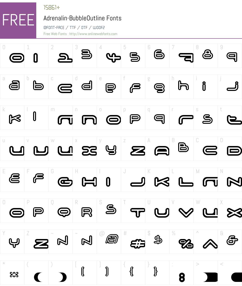 Adrenalin Font Screenshots