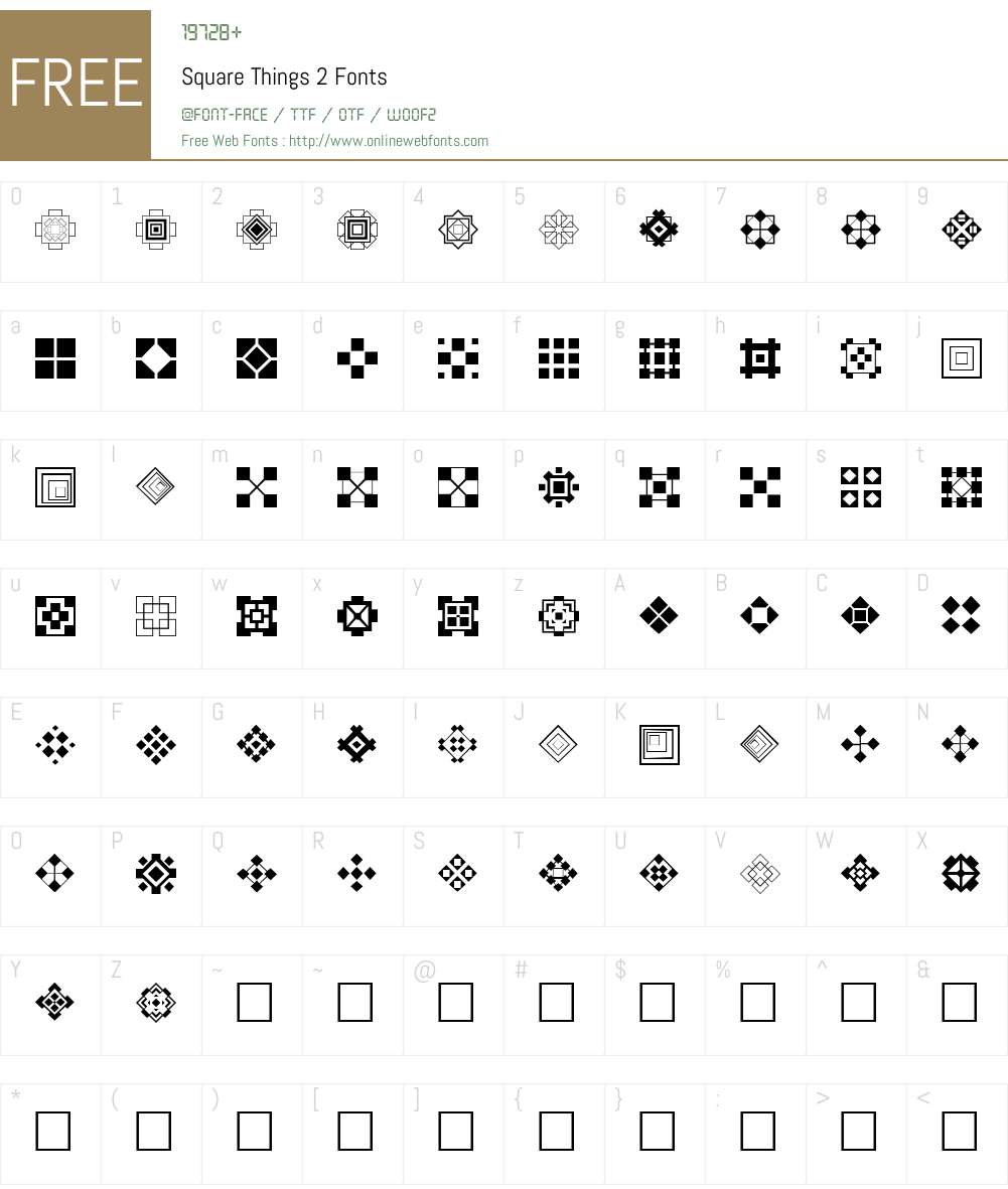 Square Things 2 Font Screenshots