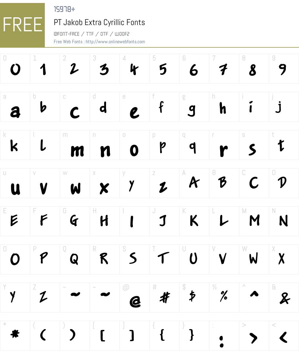 JakobExtraC Font Screenshots