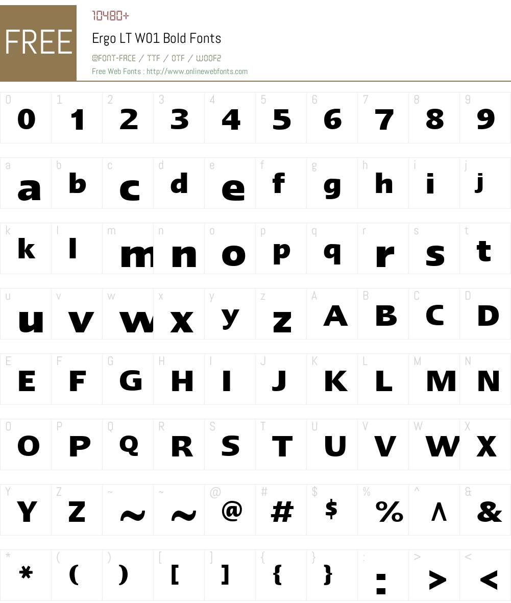 ErgoLTW01-Bold Font Screenshots
