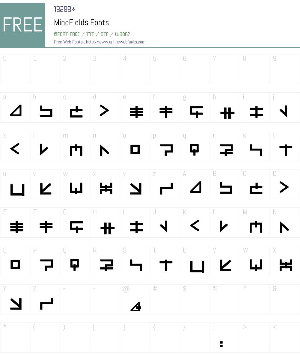 MindFields Font Screenshots