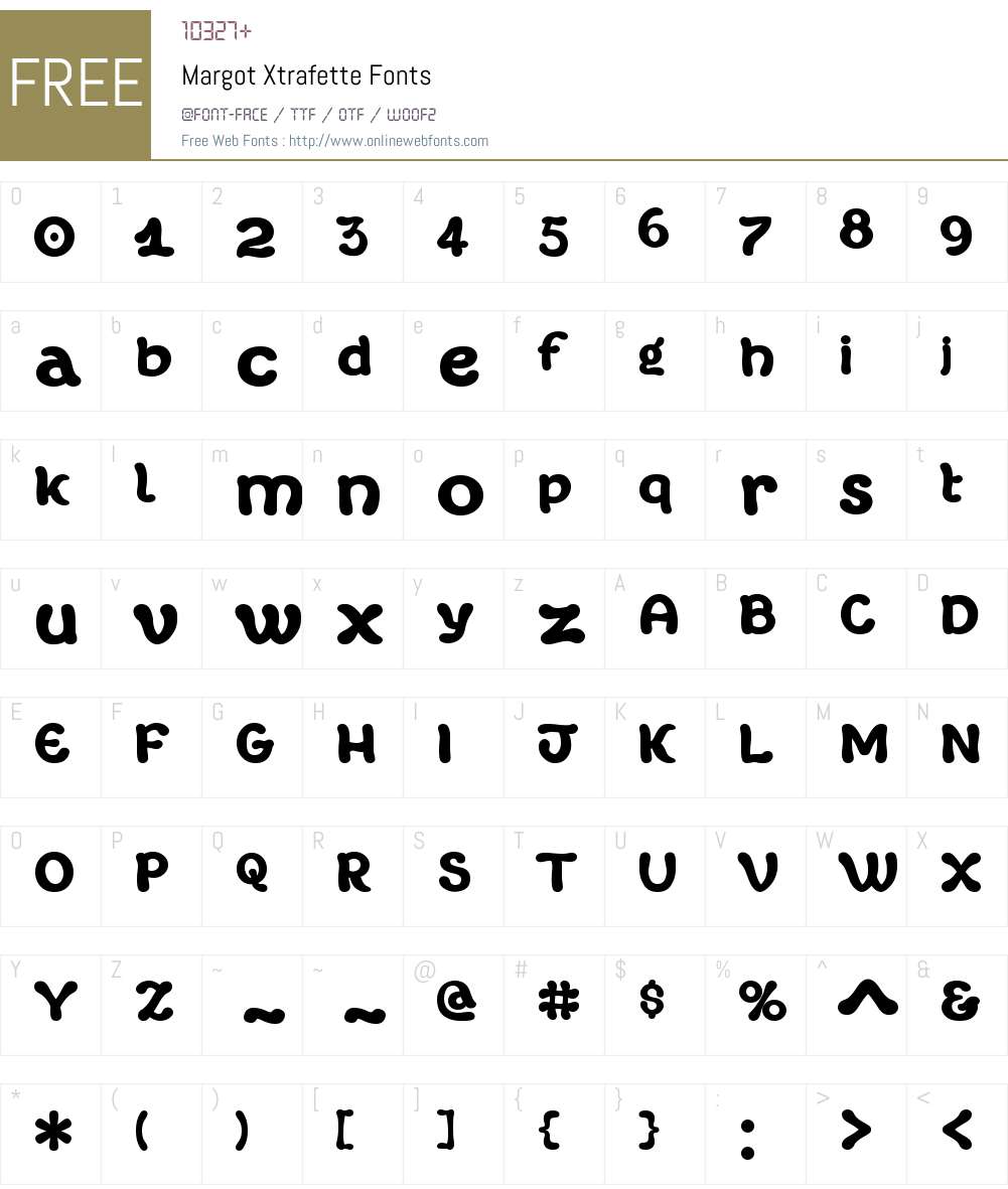 Margot Xtrafette Font Screenshots