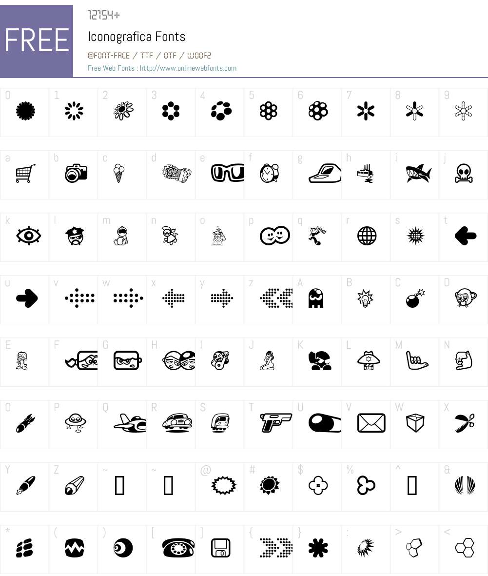 Iconografica Font Screenshots