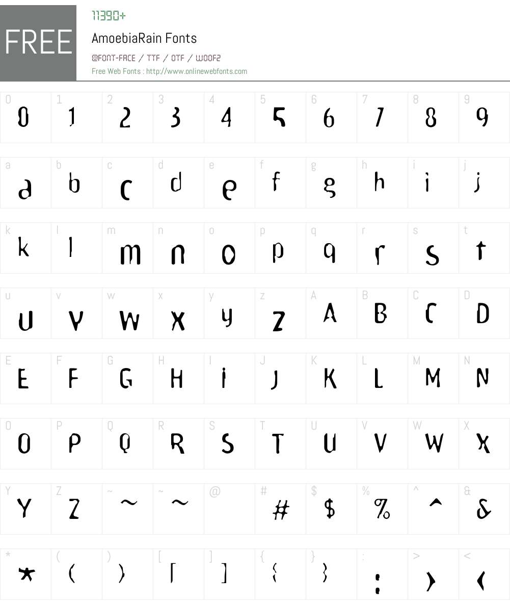 Amoebia Font Screenshots